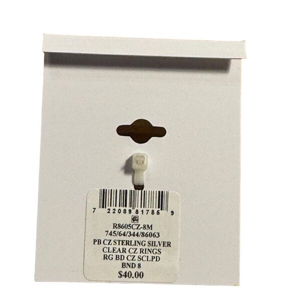 Giani Bernini Cubic Zirconia Beaded Band size 8 - Picture 3 of 3